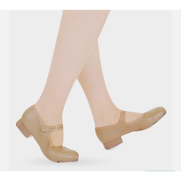 NIB Capezio 3800 Tan Mary Jane Tap Shoes - Picture 4 of 8